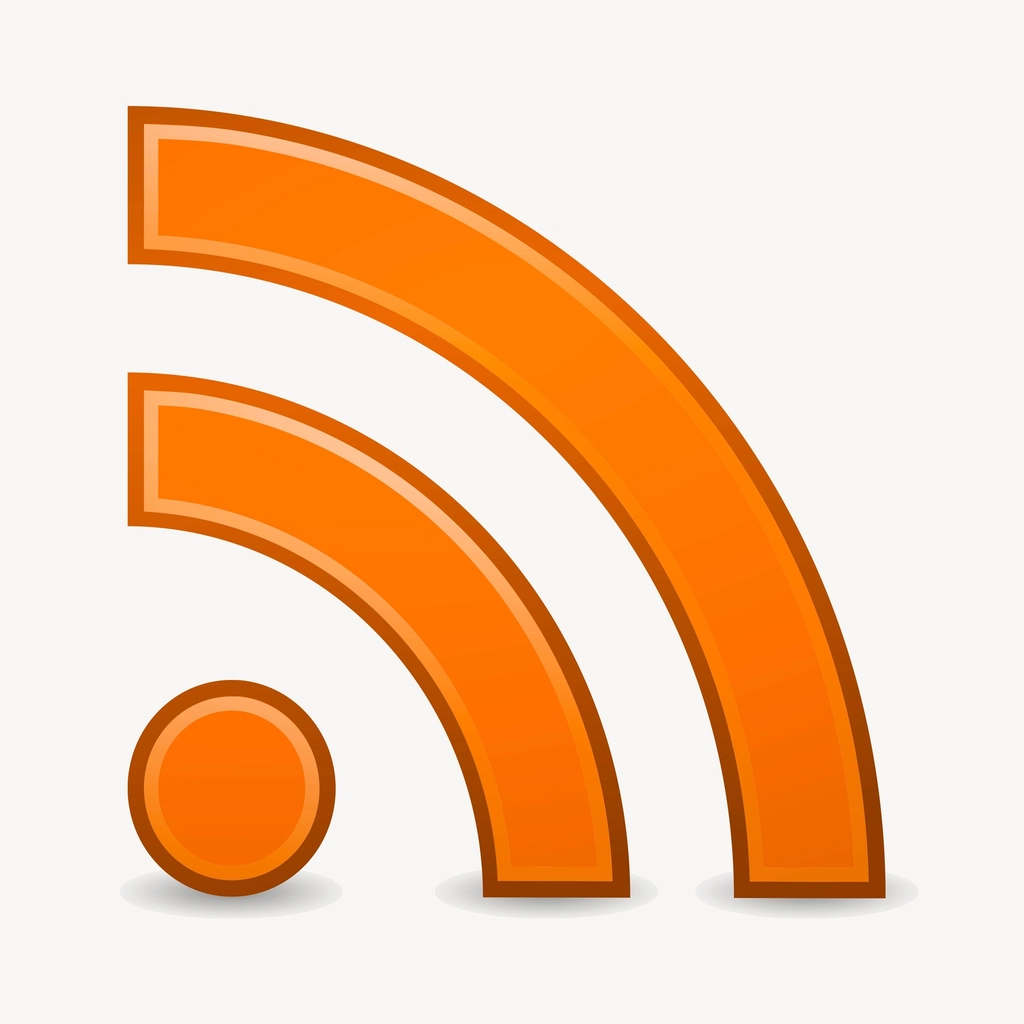 RSS feed clipart, icon illustration