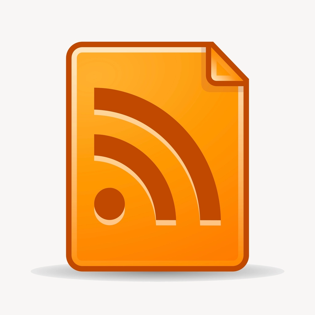 RSS feed clipart, icon illustration