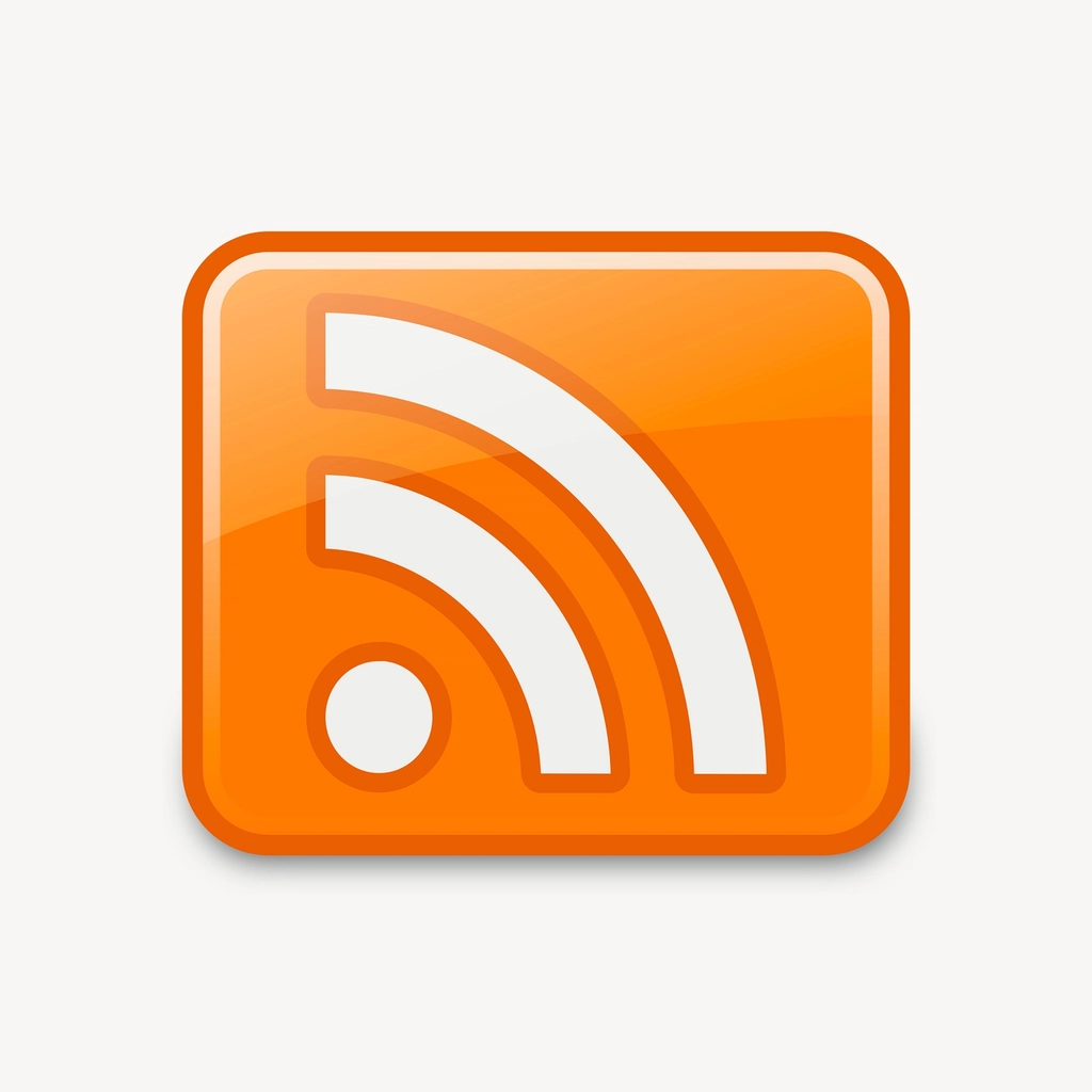 Rss icon clipart, illustration psd