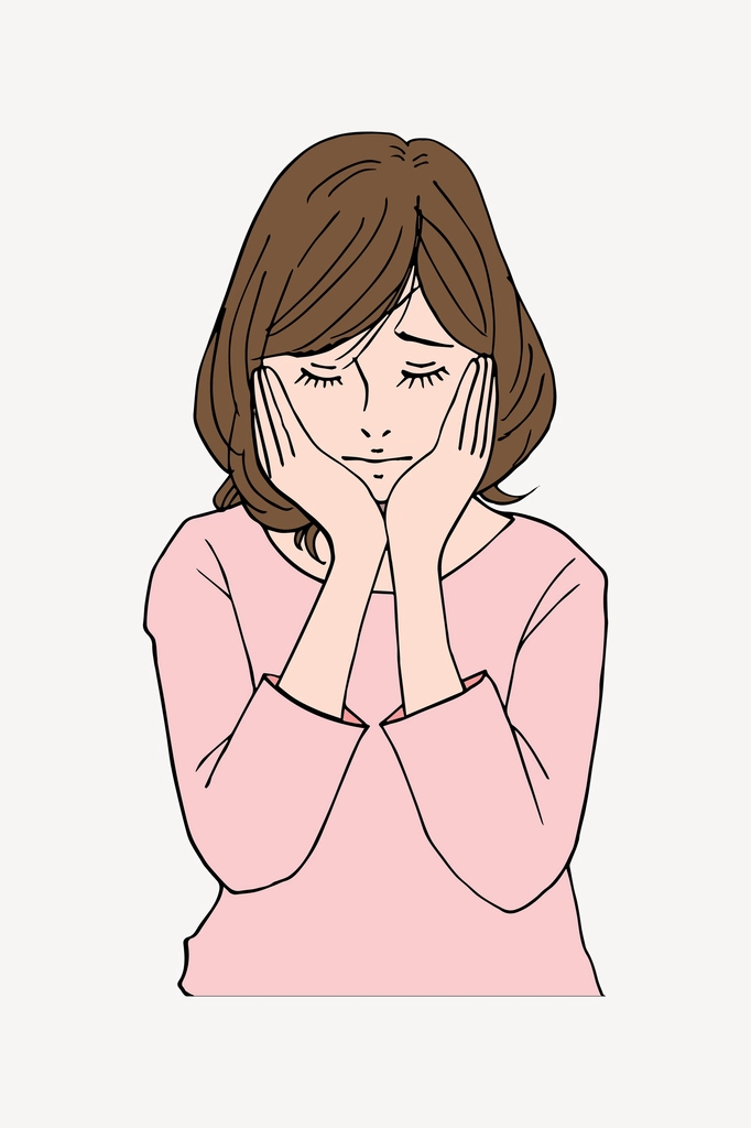 Sad woman cartoon clipart