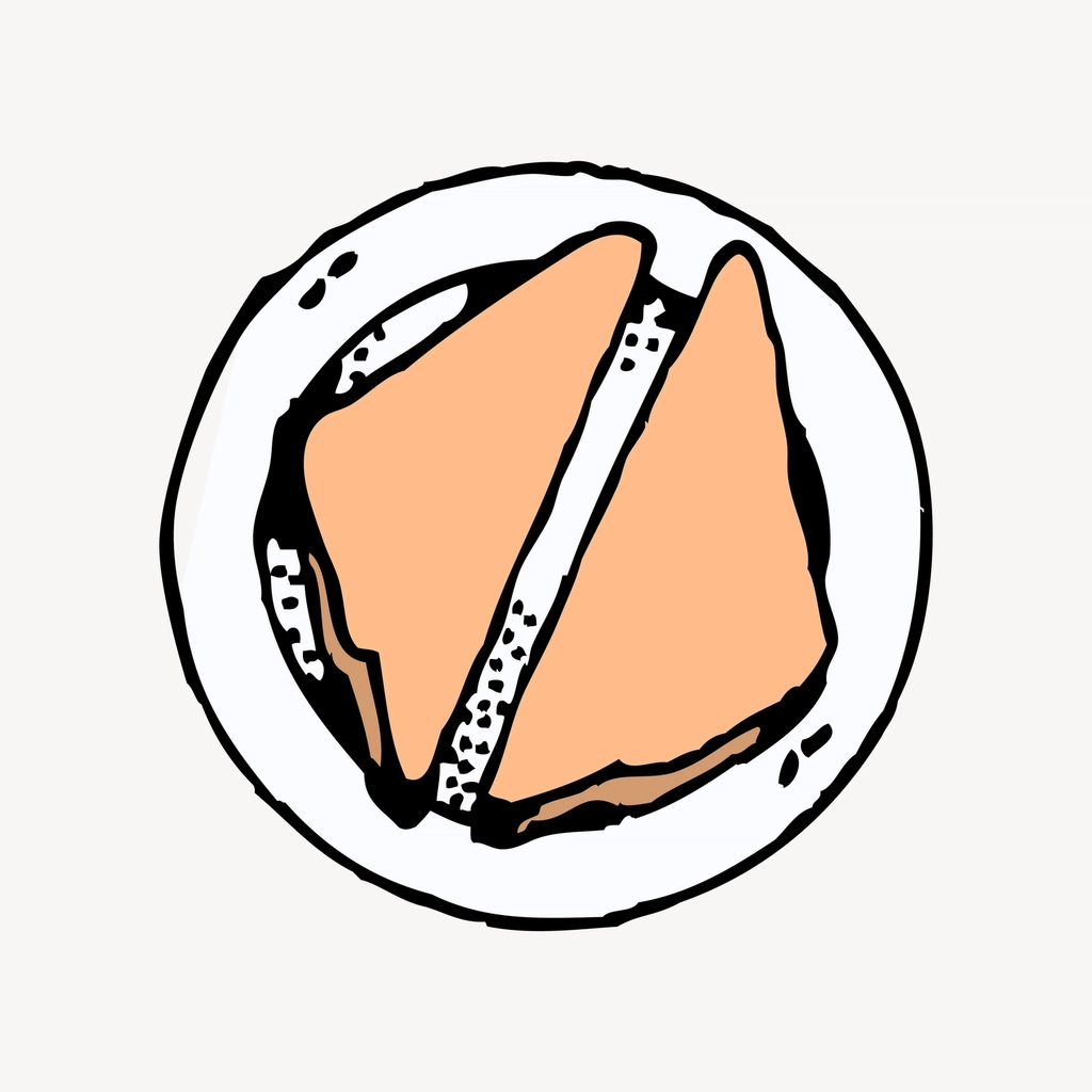Sandwich clipart, drawing illustration vector