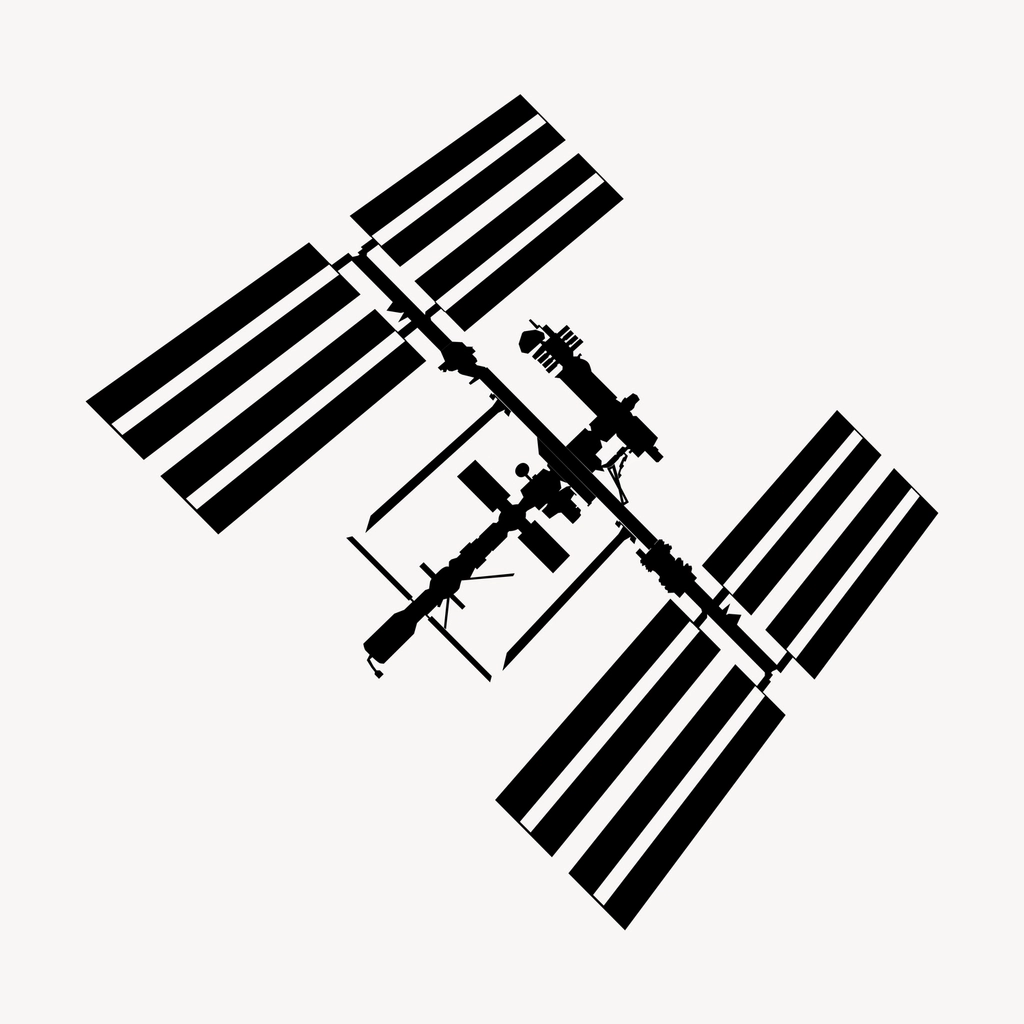Satellite clipart, drawing illustration psd