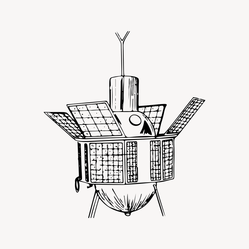 Satellite clipart, drawing illustration vector