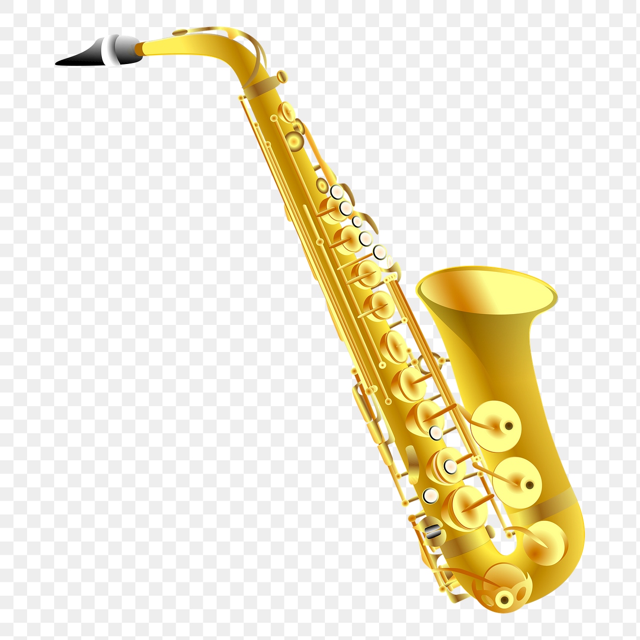 Saxophone png sticker music instrument