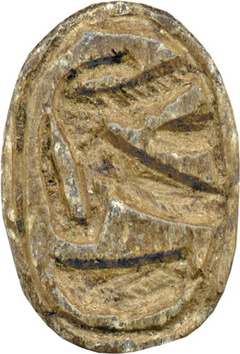 Scarab with a Cobra and Script Signs 1292-1070 BCE (New Kingdom, Dynasty 19-20)