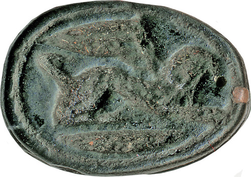 Scarab with Resting Griffon ca. 1648-1539 BCE (Second Intermediate Period; late MB IIB)
