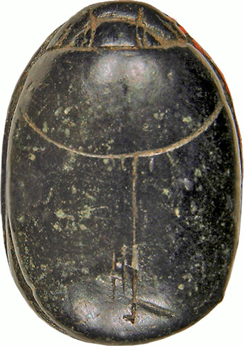 Scarab with Two Different Images of Thoth 646-342 BCE (Late Period)