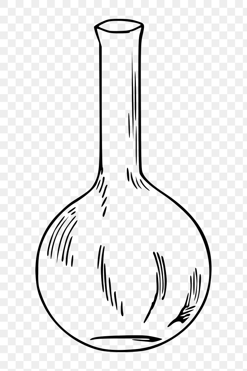 Science bottle png illustration, transparent