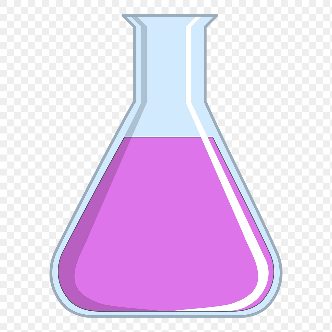 Science flask png sticker, transparent