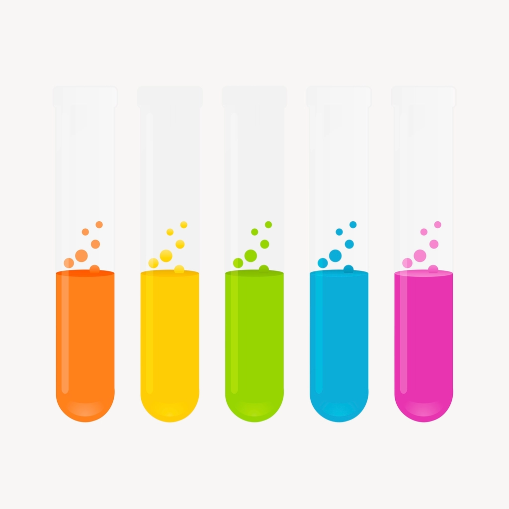 Science tubes sticker, object illustration