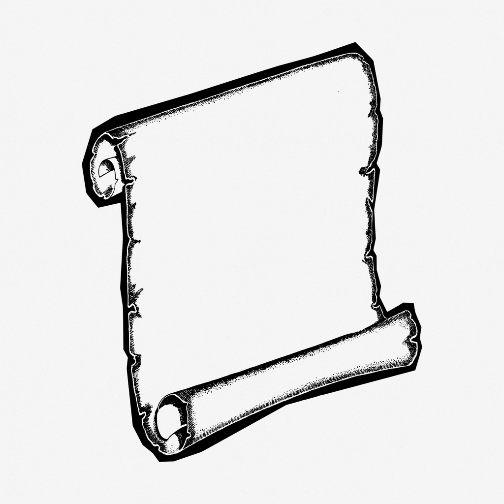 Scroll frame hand drawn illustration