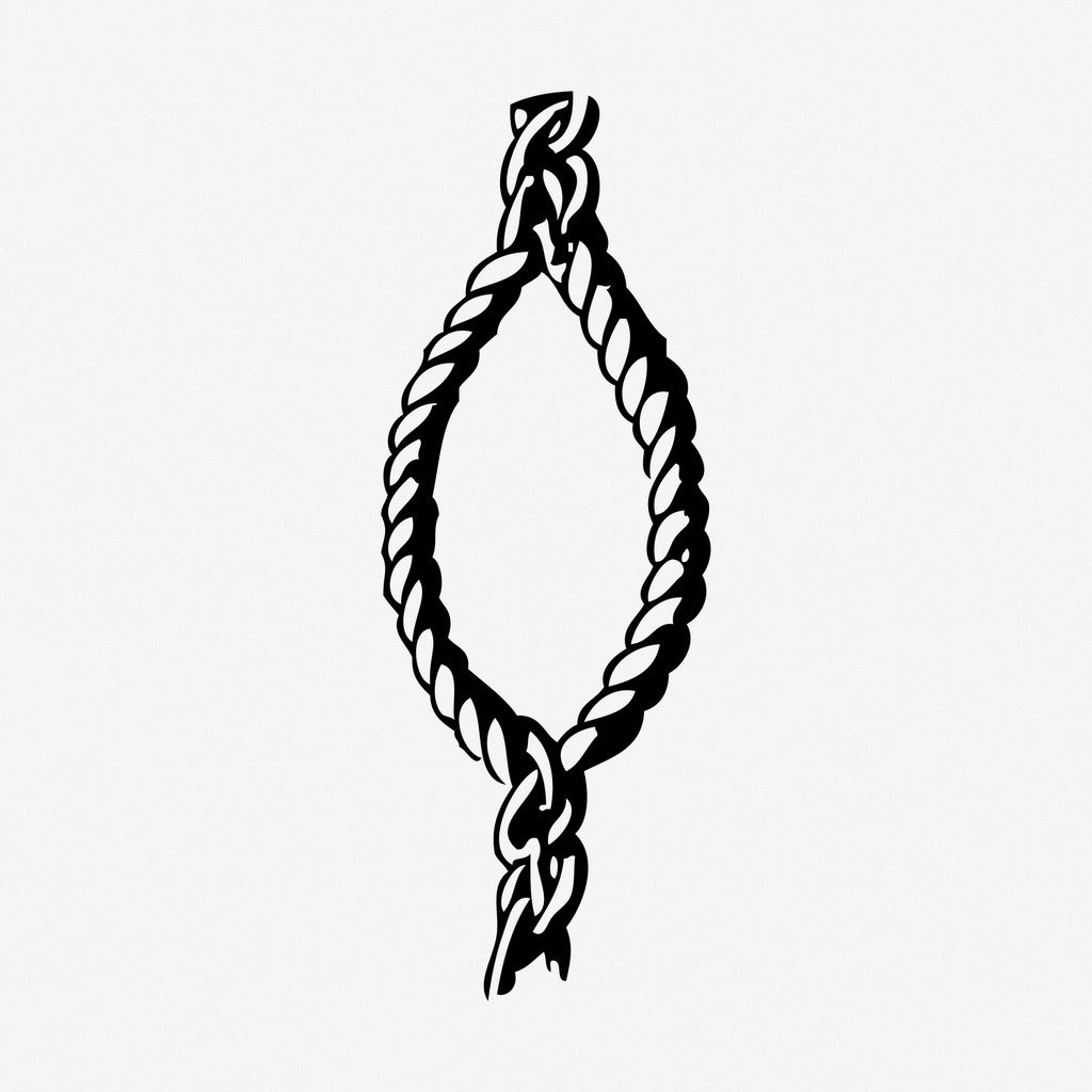 Seizing rope hand drawn illustration