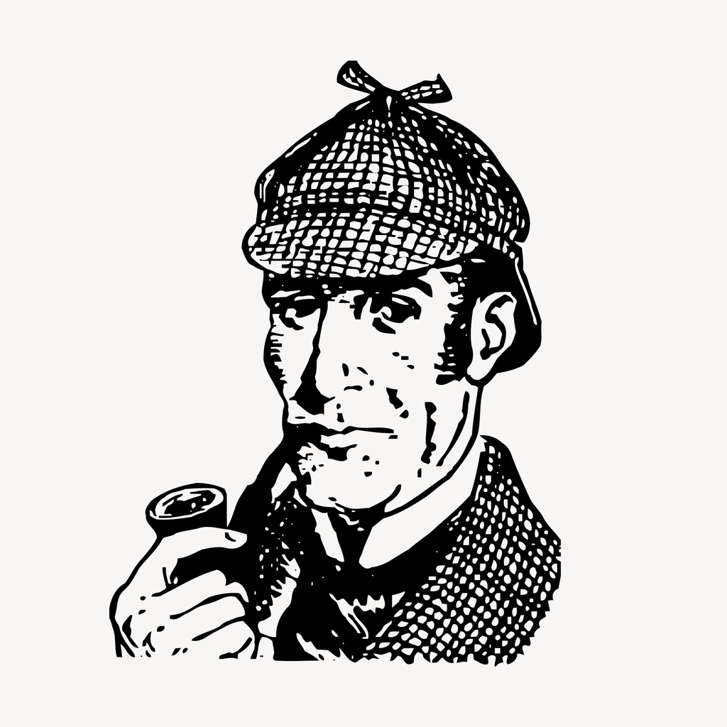 Sherlock Holmes hand drawn clipart