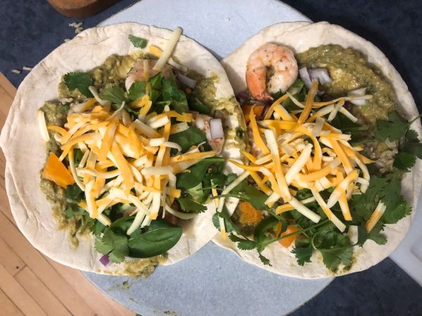 Shrimp Tacos, Way Overloaded