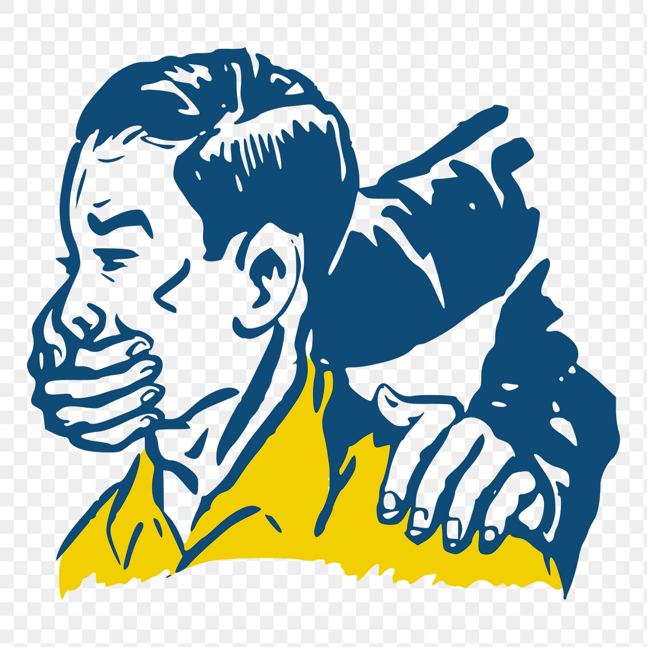 Silence png sticker cartoon character
