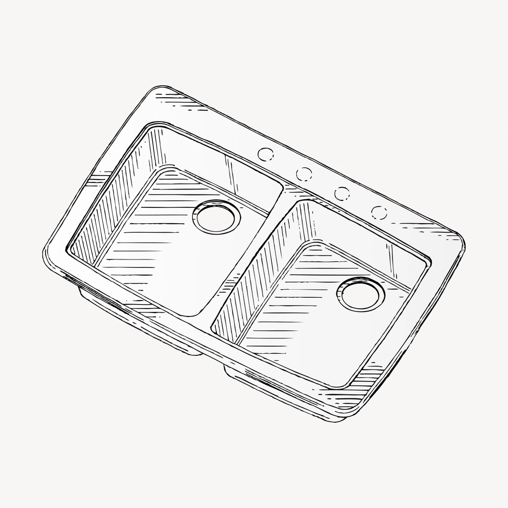 Sink clipart, drawing illustration vector