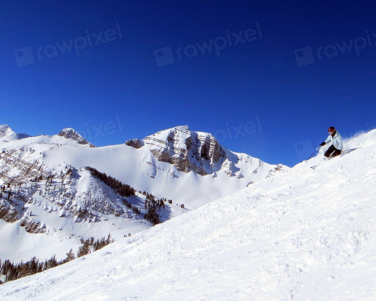 Skier winter snow
