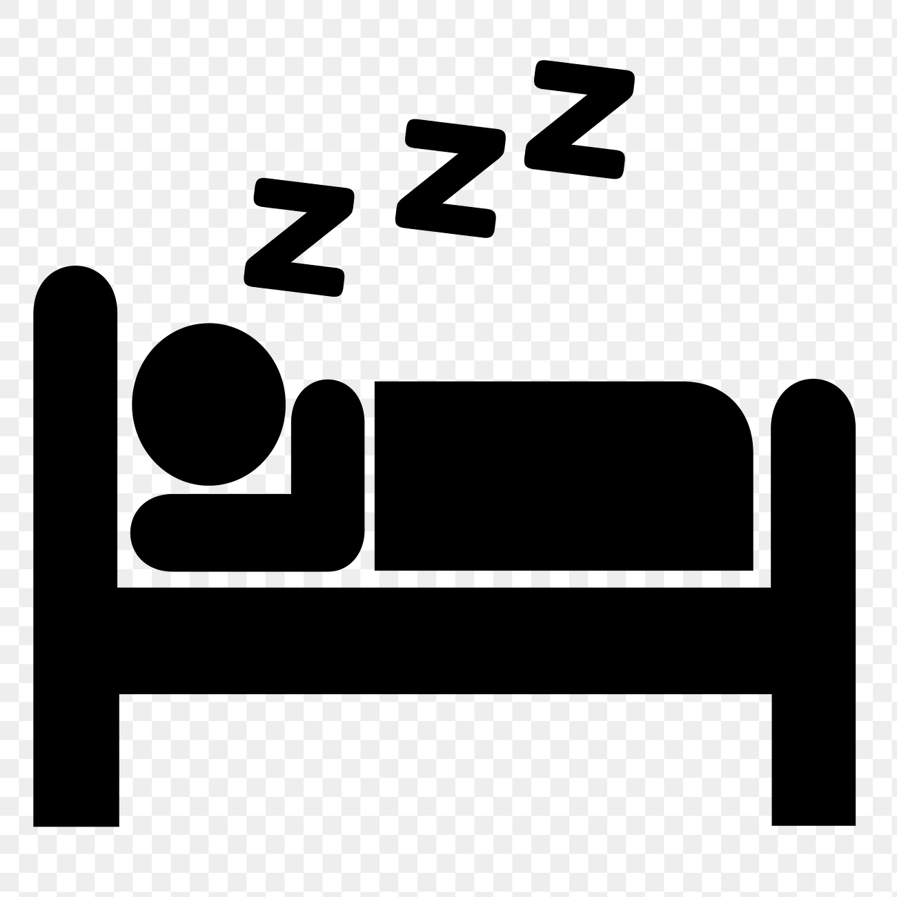 Sleeping symbol png sticker, transparent