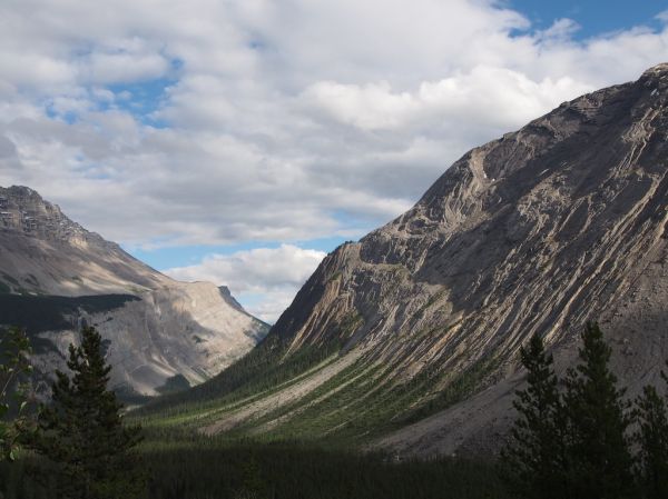 Sloping mountains