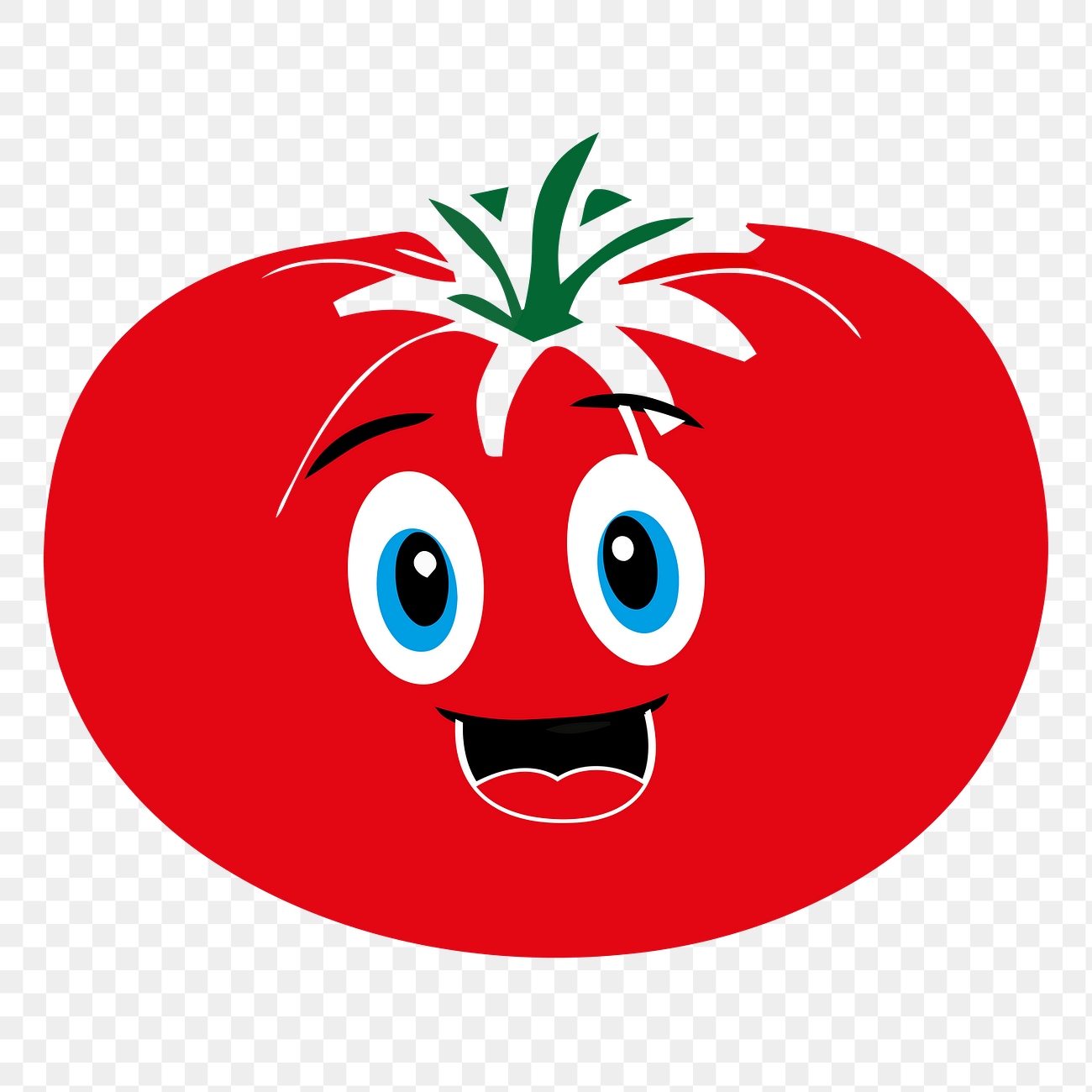 Smiling tomato png sticker, vegetable