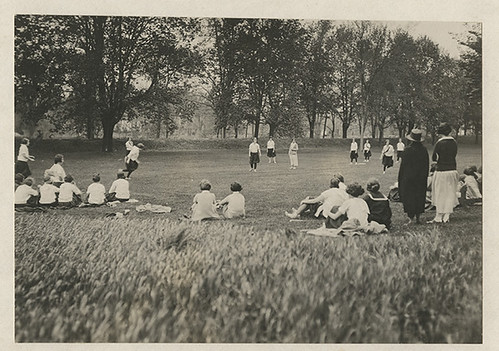 Softball game at Abbot Academy, 1921