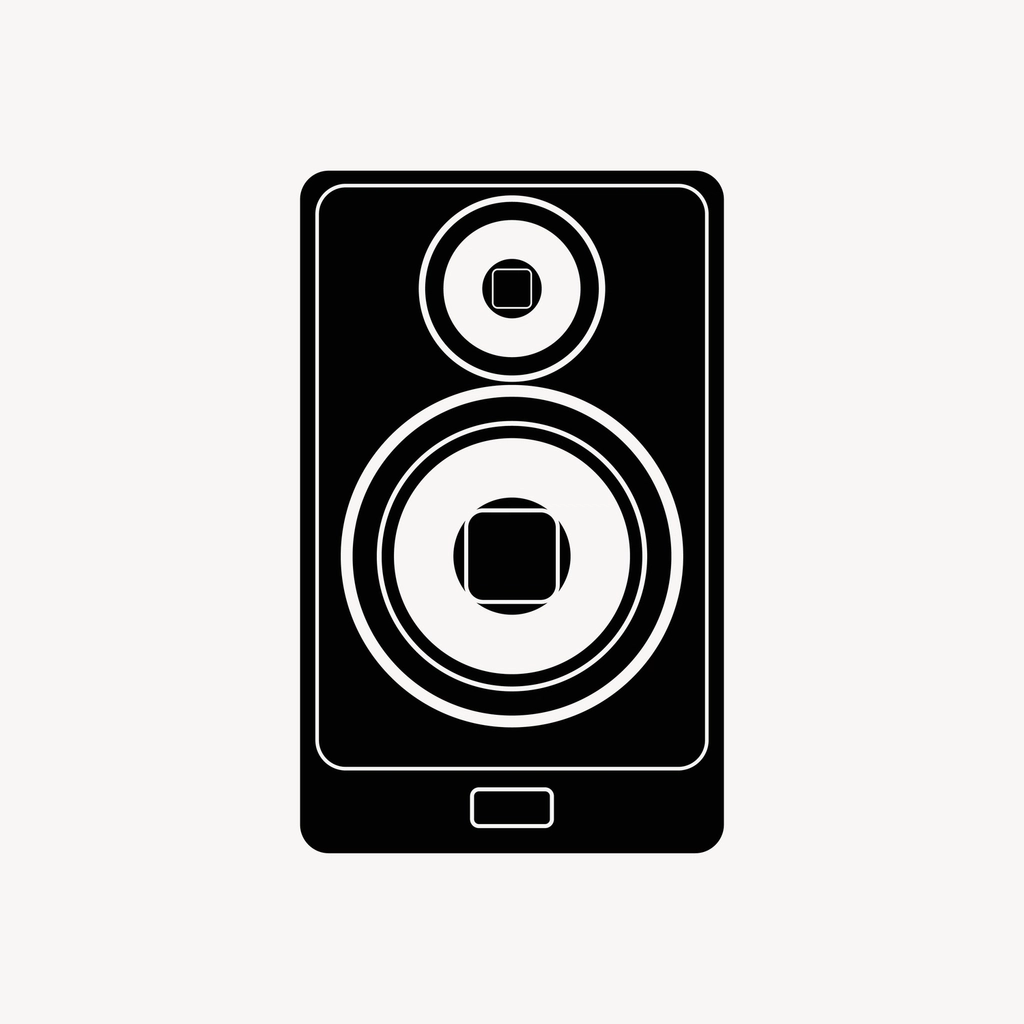 Speaker clipart, drawing illustration vector