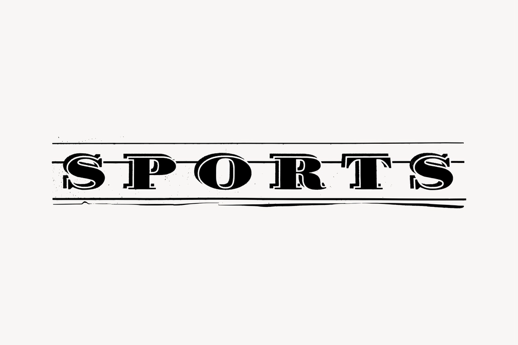 Sport word clipart, drawing illustration