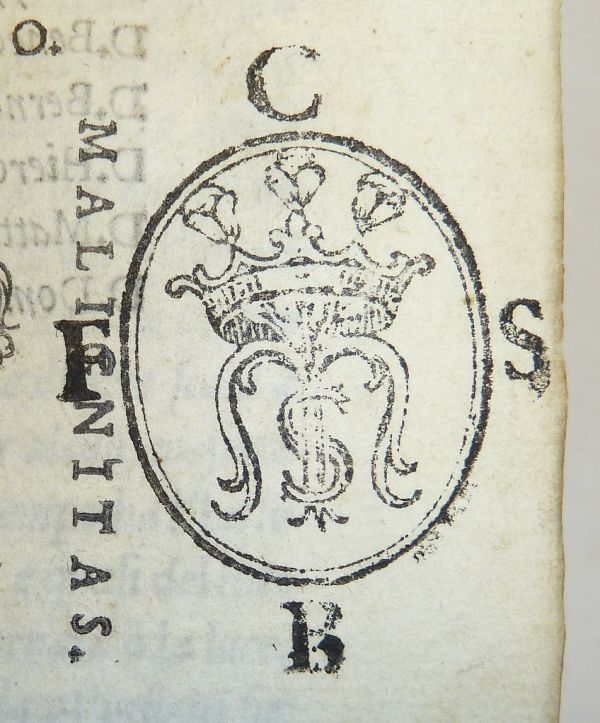 Stamp of the Servite Order in Bologna, Italy, from the Convento di S. Maria dei Servi di Bologna (Conventus Fratrum Servorum Bononia)