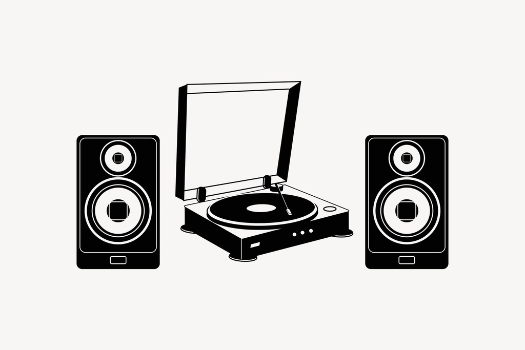 Stereo clipart, drawing illustration vector