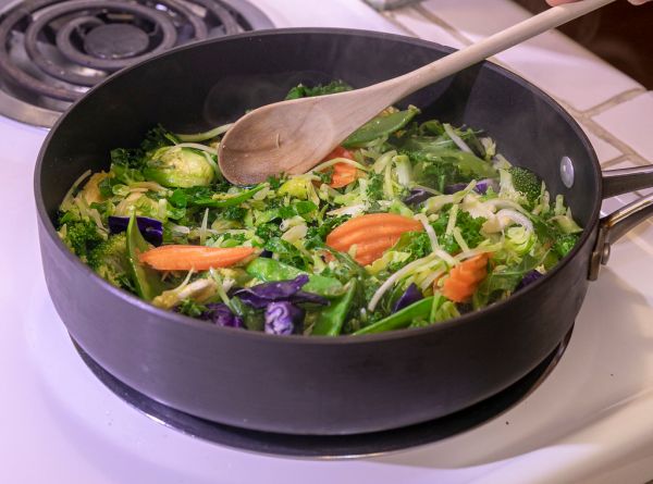Stir Fry Vegetables in Pan