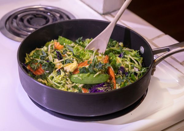 Stir Fry Vegetables in Pan