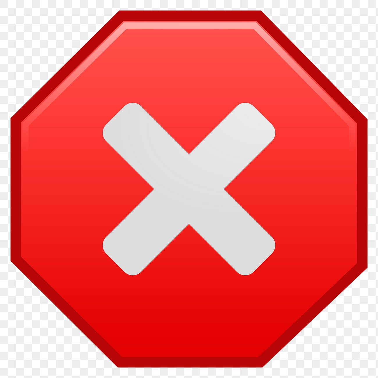 Stop process icon png sticker