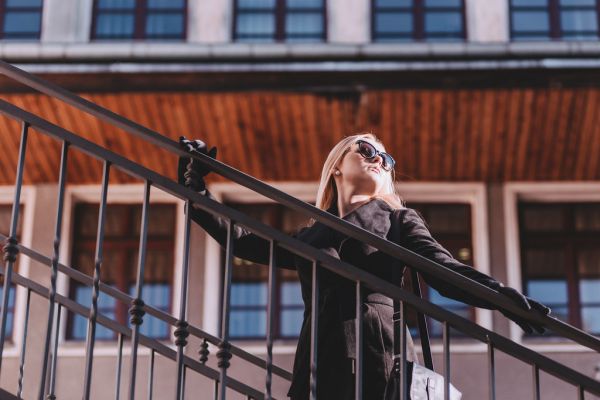 Street style shoot on stairs