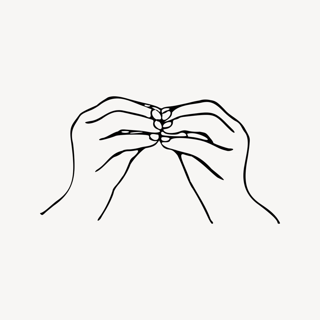 Sumukham hand clipart, drawing illustration