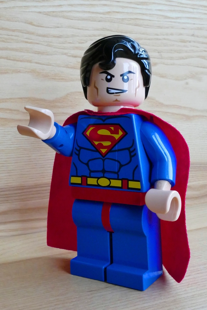 Superman Lego character figurine. Location