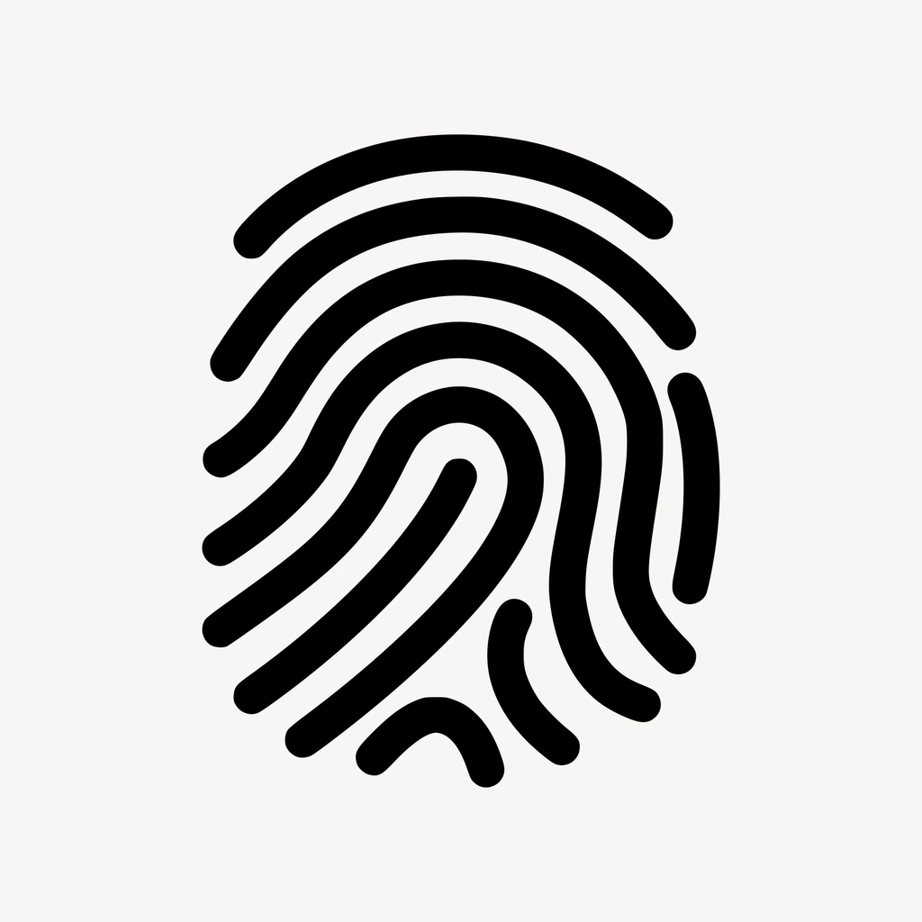 Thumb print clipart, drawing illustration