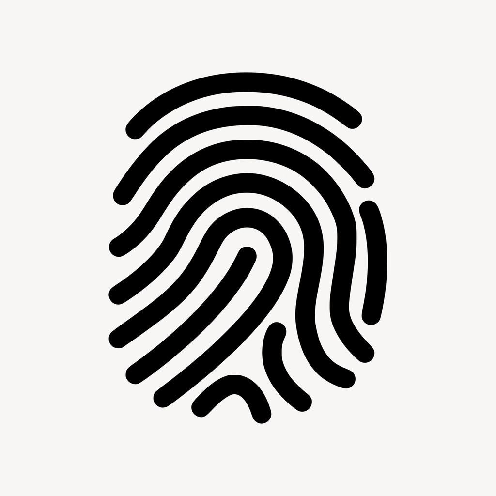 Thumb print clipart, drawing illustration