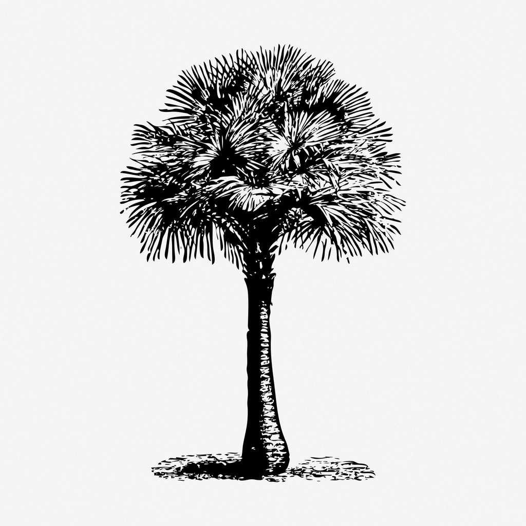 Tree hand drawn illustration, Australian