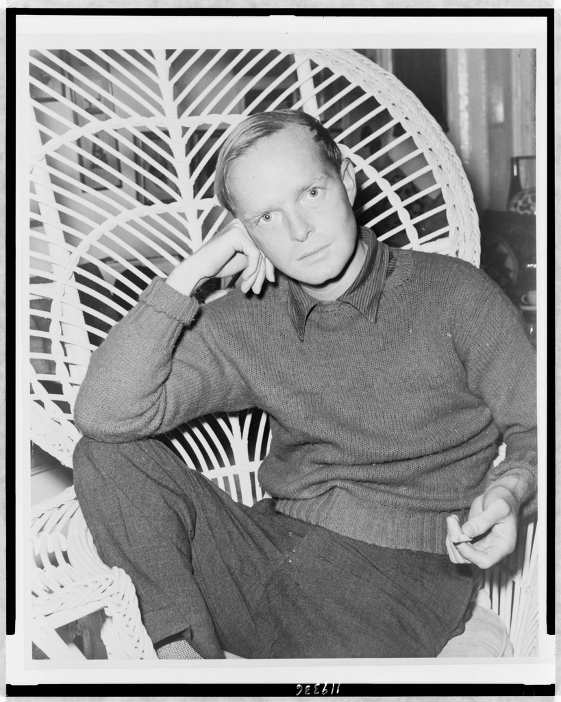 Truman Capote, half-length portrait, facing