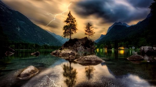 Valley in forest