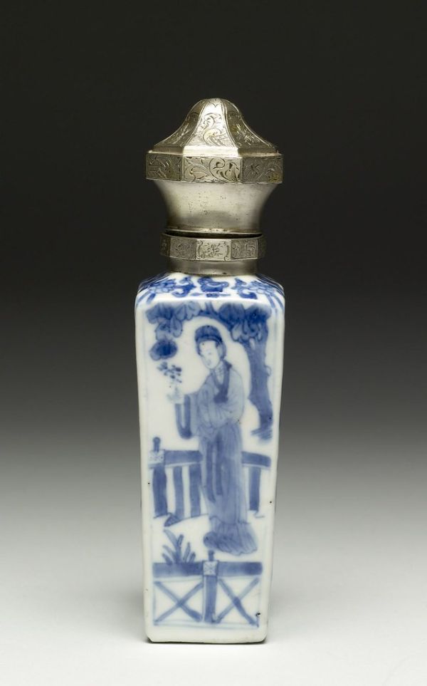 Vase with Silver Lid Porcelain: 1650-1699; Lid: ca. 1700