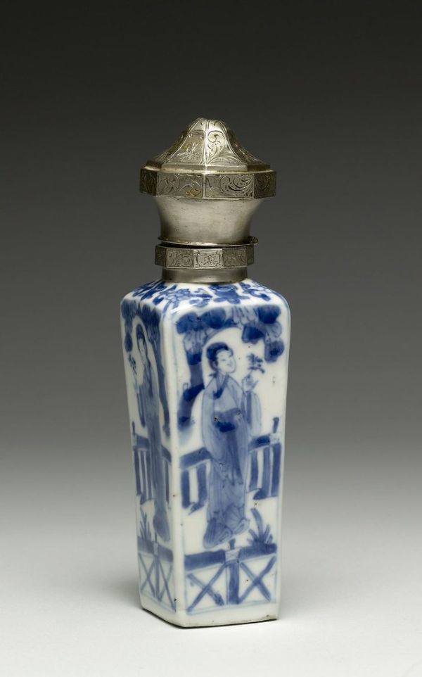 Vase with Silver Lid Porcelain: 1650-1699; Lid: ca. 1700