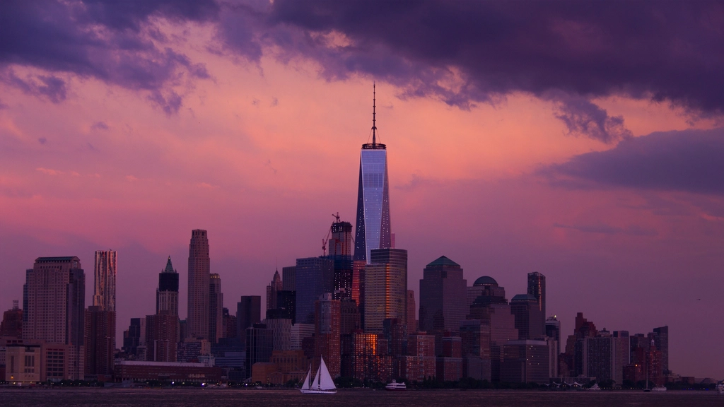 View New York City skyline