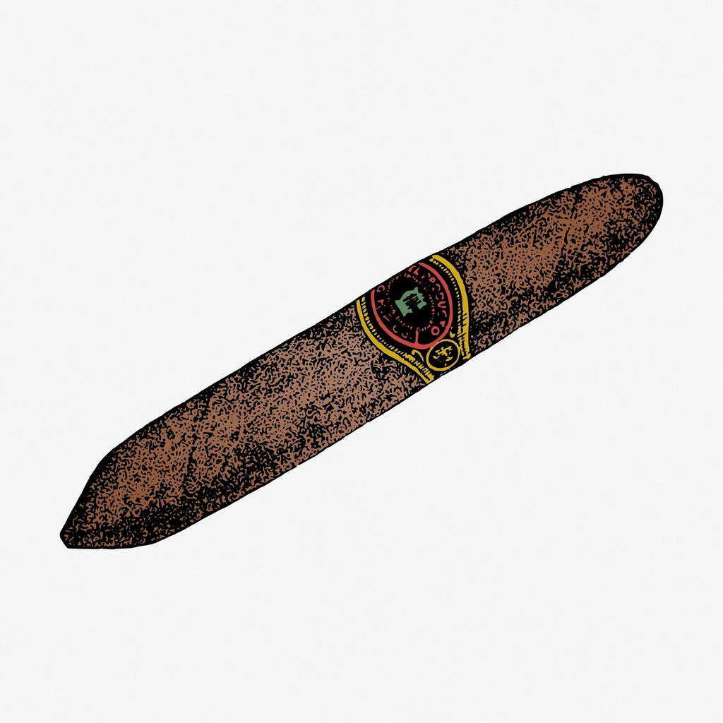 Vintage cigar hand drawn illustration