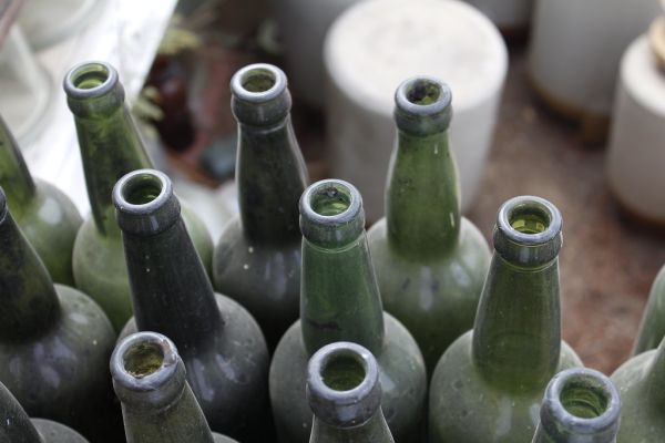Vintage Green Bottles