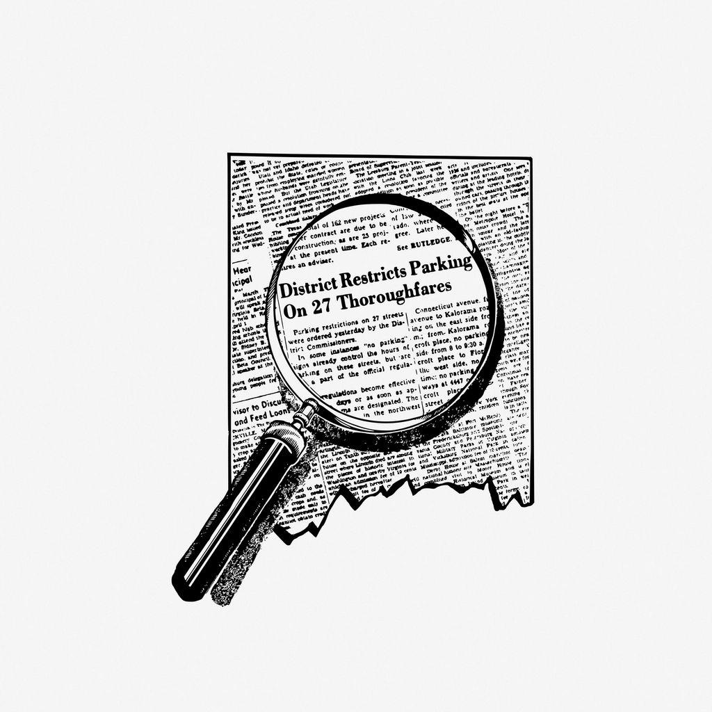 Vintage magnifying glass hand drawn
