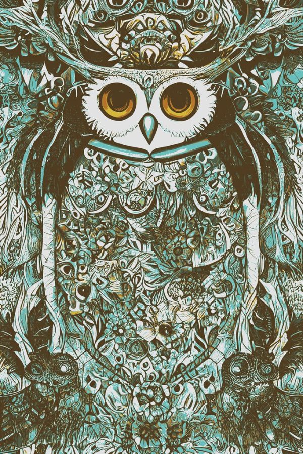 Vintage Retro Styled Owl