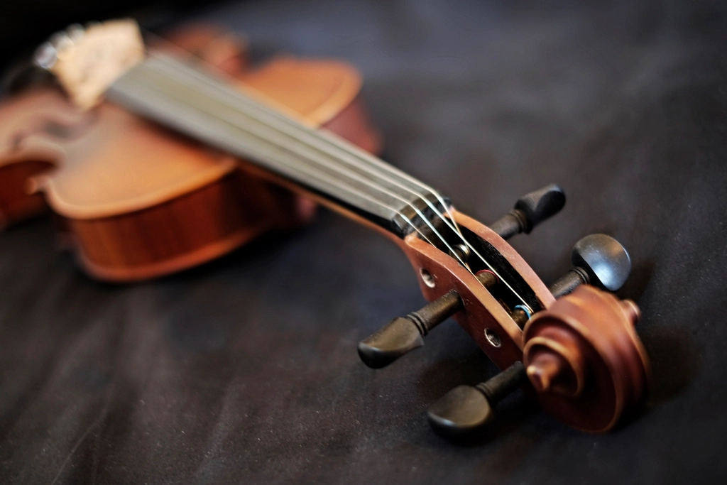 Violin, classical music instrument background