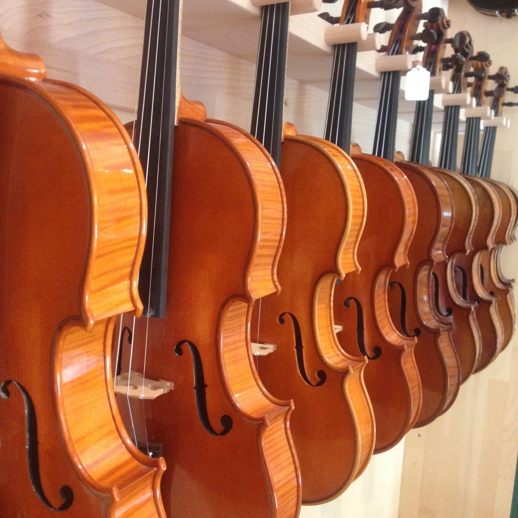 Violin, classical music instrument background