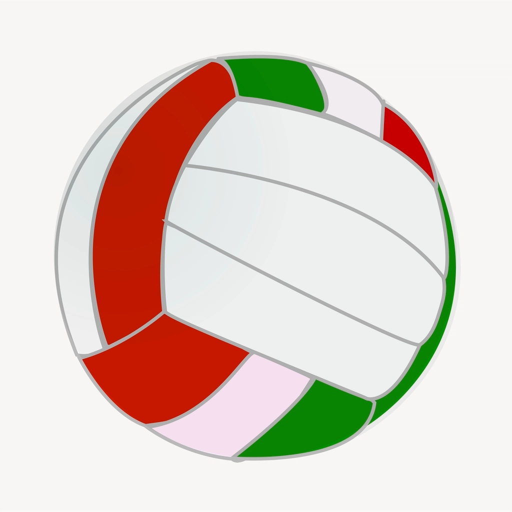 Volleyball collage element clipart, drawing